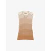 Whistles Collared Ombre Top In Multi-coloured