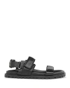 Whistles Womens Black Ria Double-strap Leather Sandals In Black