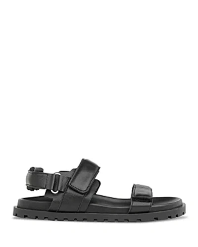 Whistles Womens Black Ria Double-strap Leather Sandals