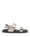 Whistles Womens Barely Black Ria Double-strap Leather Sandals In Pewter