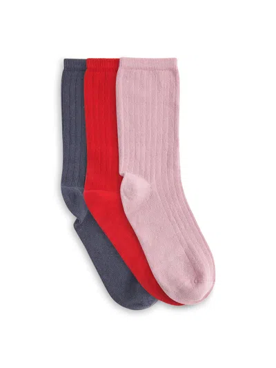 Whistles Omens  Ribbed Pack Of Three Cotton-blend Socks In Multi-coloured