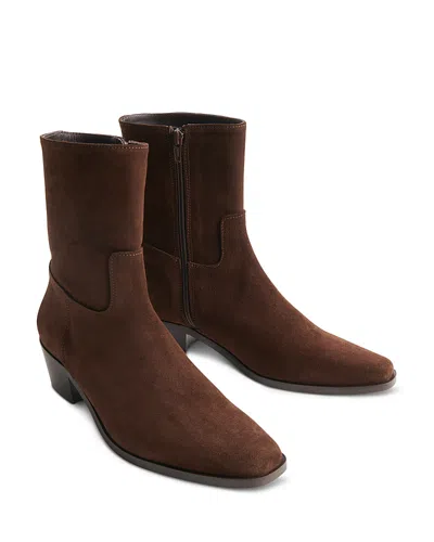 Whistles Womens Western Suede Ankle Boots Brown Eur 40 / 7 Uk