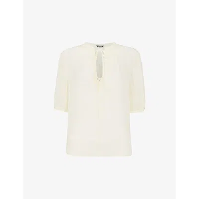 WHISTLES OMENS WHISTLES JESSIE TIE-FRONT RELAXED-FIT WOVEN BLOUSE
