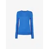 Whistles Omens  Annie Crew-neck Sparkle-knit Jumper In Blue
