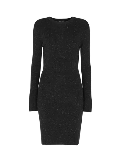 Whistles Womens Annie Sparkle Short Knit Dress In Black