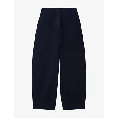 Whistles Womens Barrel High-rise Denim Trousers Dark Denim In Blue