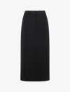 Whistles Denim Midi Skirt In Black