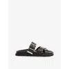 Whistles Omens  Celestine Buckle-detail Leather Slid In Black