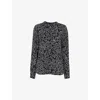 Whistles Chain Print Shirt, Size 14 In Black