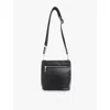 Whistles Womens Black Dion Double-pouch Leather Bucket Bag In Black
