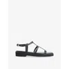 Whistles Womens Black Dora Leather Sandals Eur 40 / 7 Uk In Black