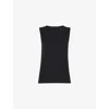 Whistles Omens  High-neck Ribbed Sleeveless Stretch-cotton T-shirt