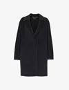 Whistles Womens Black Julia Double-faced Wool-blend Coat In Black