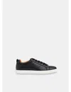 Whistles Womens Black Koki Lace-up Low-top Leather Trainers In Black