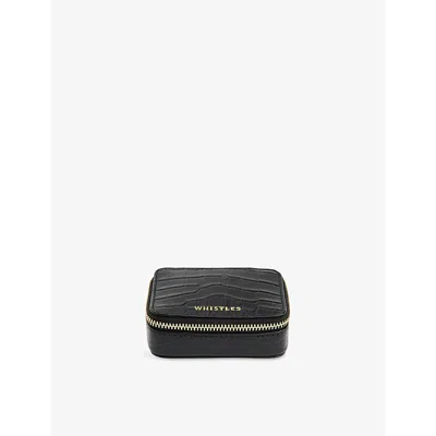 Whistles Womens Lotta Mini Leather Jewellery Box Black