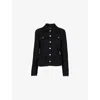 Whistles Womens Lucie Button-up Boucle Jacket Black In Black