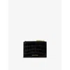 Whistles Womens Mock-croc Leather Coin Purse Black In Black