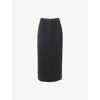 Whistles Omens  Sienna Plisse Slim-fit Stretch-woven Midi Skirt
