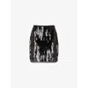 Whistles Sword Sequin Mini Skirt In Black