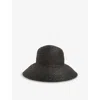 Whistles Womens Black Wide-brim Straw Hat