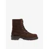 Whistles Womens Brown Lace-up Suede Ankle Boots Eur 39 / 6 Uk In Brown