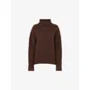 Whistles Womens Roll-neck Knitted Wool Jumper Brown In Brown