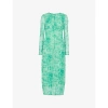 Whistles Brushwork Print Mesh Dress In Multi-coloured