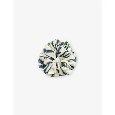Whistles Womens Cream Abstract-pattern Woven Scrunch
