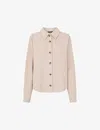 Whistles Womens Cream Jumbo Long-sleeve Cotton Corduroy Shirt In Cream