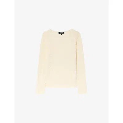 Whistles Omens  Long-sleeved Dobby Jersey Top In Yellow