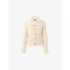 Whistles Womens Lucie Boucle Cotton-blend Jacket Cream In Cream