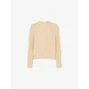 Whistles Womens Cream Relaxed-fit Crewneck Stretch Cotton-blend Jumper In Cream
