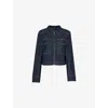 Whistles Womens Limited Edition Suzana Western Denim Jacket Dark Denim In Dark Denim