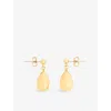 Whistles Womens Teardrop Brass Drop Earrings Gold