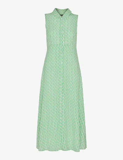 Whistles Womens Multi-coloured Graphic-print Woven Maxi Dress