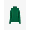 Whistles Womens Roll-neck Long-sleeve Stretch-knit Jumper Green In Green