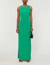 Whistles Womens Green Tie Back Woven Maxi Dress In Green