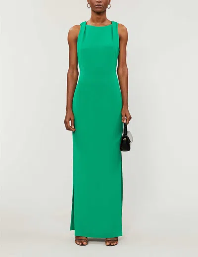 Whistles Womens Green Tie Back Woven Maxi Dress
