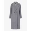 Whistles Womens Eliza Double-breasted Wool-blend Coat Grey In Grey