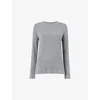 Whistles Omens  Ribbed Long-sleeve Stretch-modal Jersey Pyjama Top In Grey