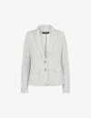 Whistles Slim Jersey Jacket In Grey