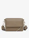 Whistles Bibi Leather Crossbody Bag In Khaki/olive