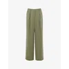 Whistles Lottie Pleated Pants In Green