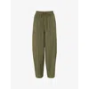 Whistles Drawstring Pants In Khaki/olive