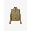 Whistles Womens Khaki/olive Mia Four-pocket Cotton-blend Jacket In Green