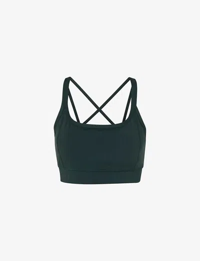 Whistles Scoop-neck Cross-back Stretch-recycled Nylon In Green