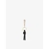 Whistles Womens Knotted Leather Keyring Black In Black