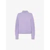 Whistles Wool Funnel Neck Knit Sweater In Lilac