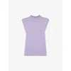 Whistles Womens Round-neck Sleeveless Knitted Wool Vest Lilac In Lilac