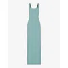 Whistles Womens Mila Square-neck Stretch-recycled-polyester Maxi Dress
